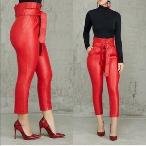 Red Leather Pants !